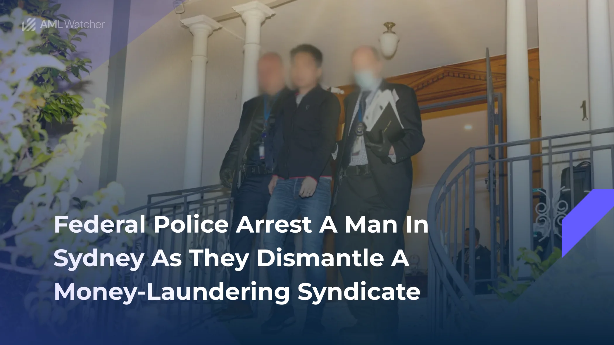 Man being arrested for money laundering allegations