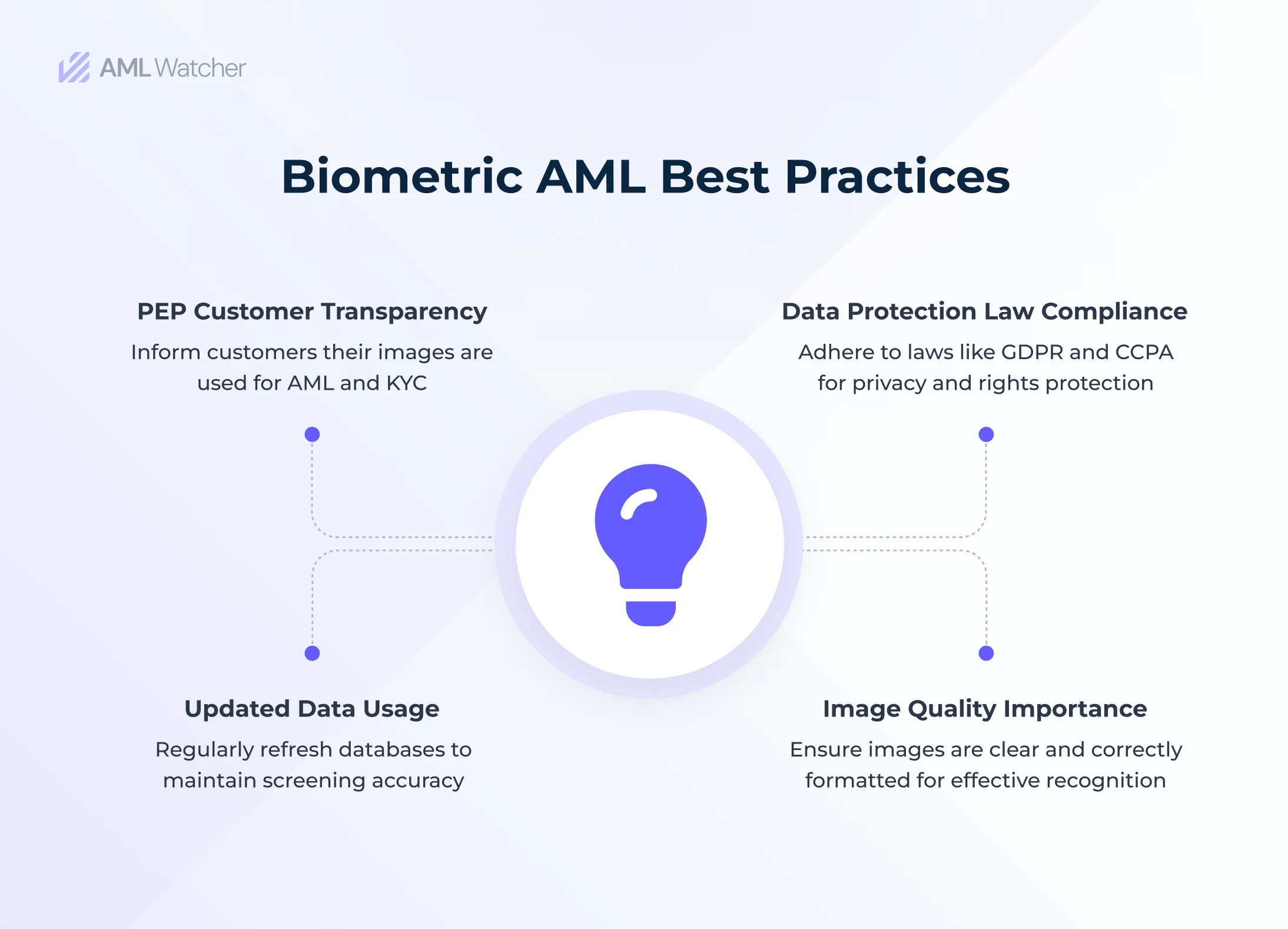 Infographic representing Biometric AML Best Practices 