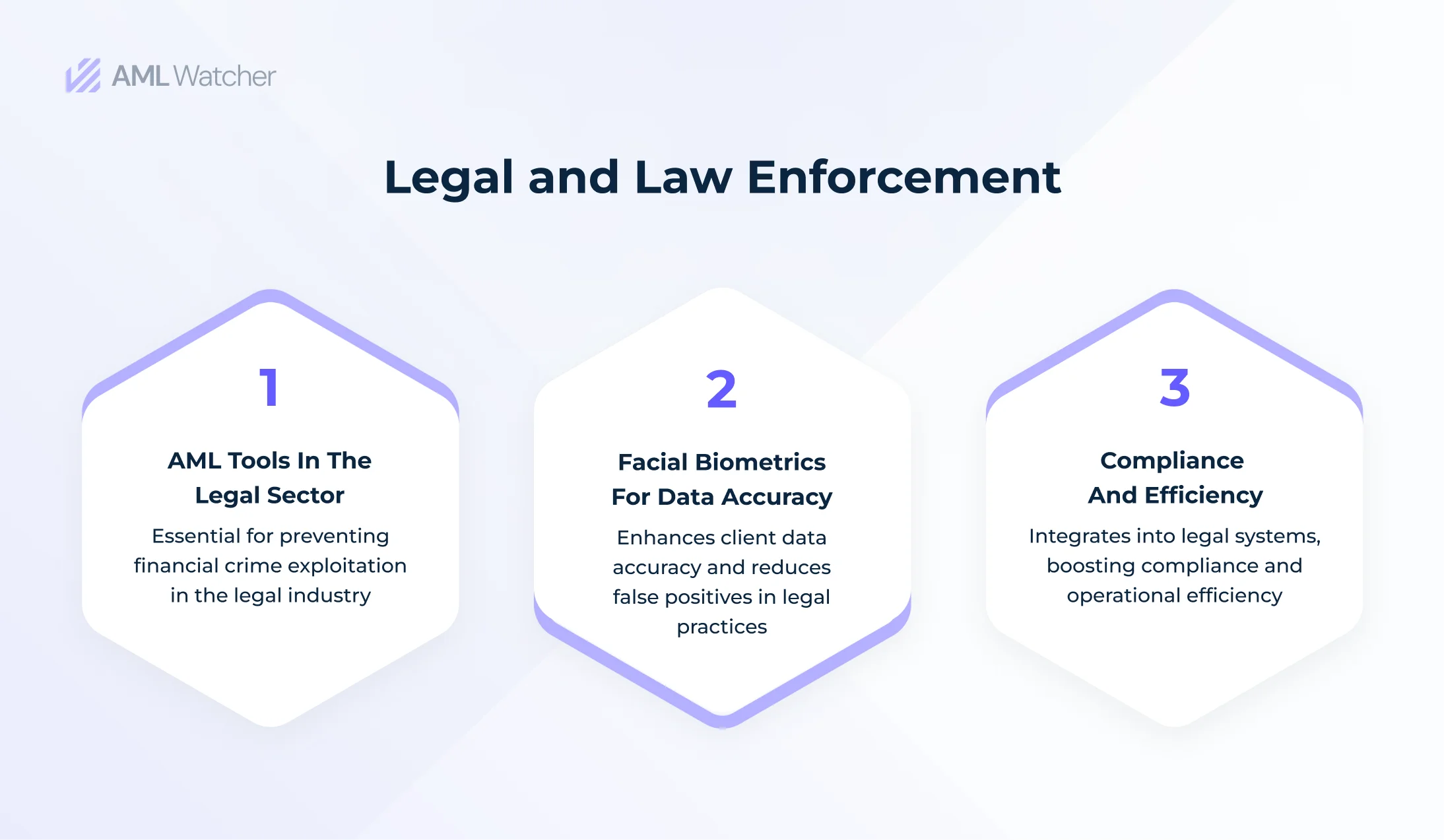 Infographic of Role of Biometric AML in the Legal and Law Enforcement Industry