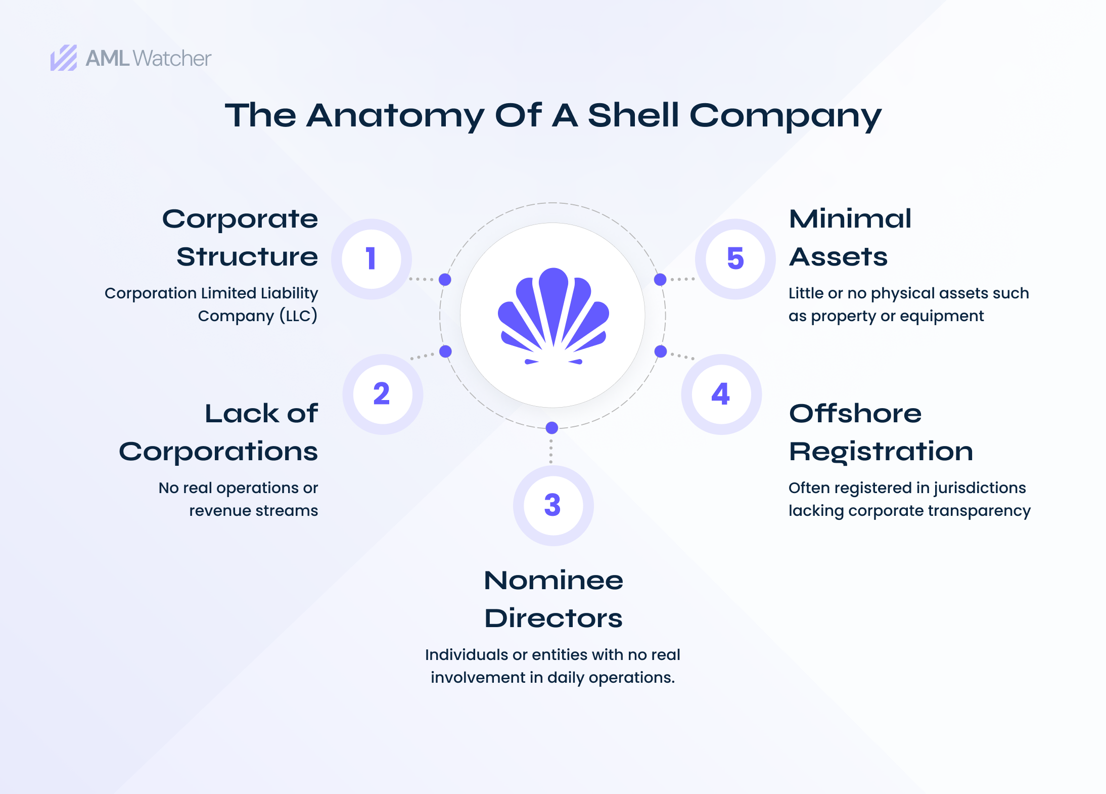 The featured image depicts the distinct features and anatomy of how the shell company operates.
