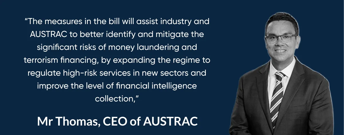  Mr Thomas, CEO of AUSTRAC 