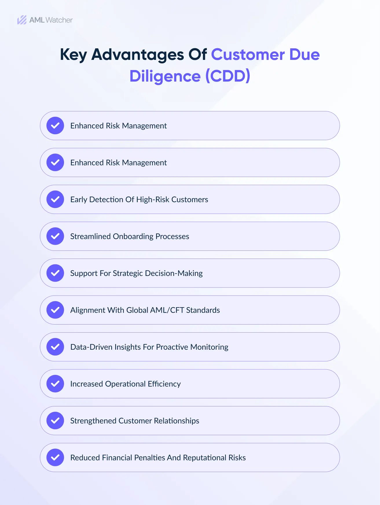 Key Advantages of Customer Due Diligence (CDD)