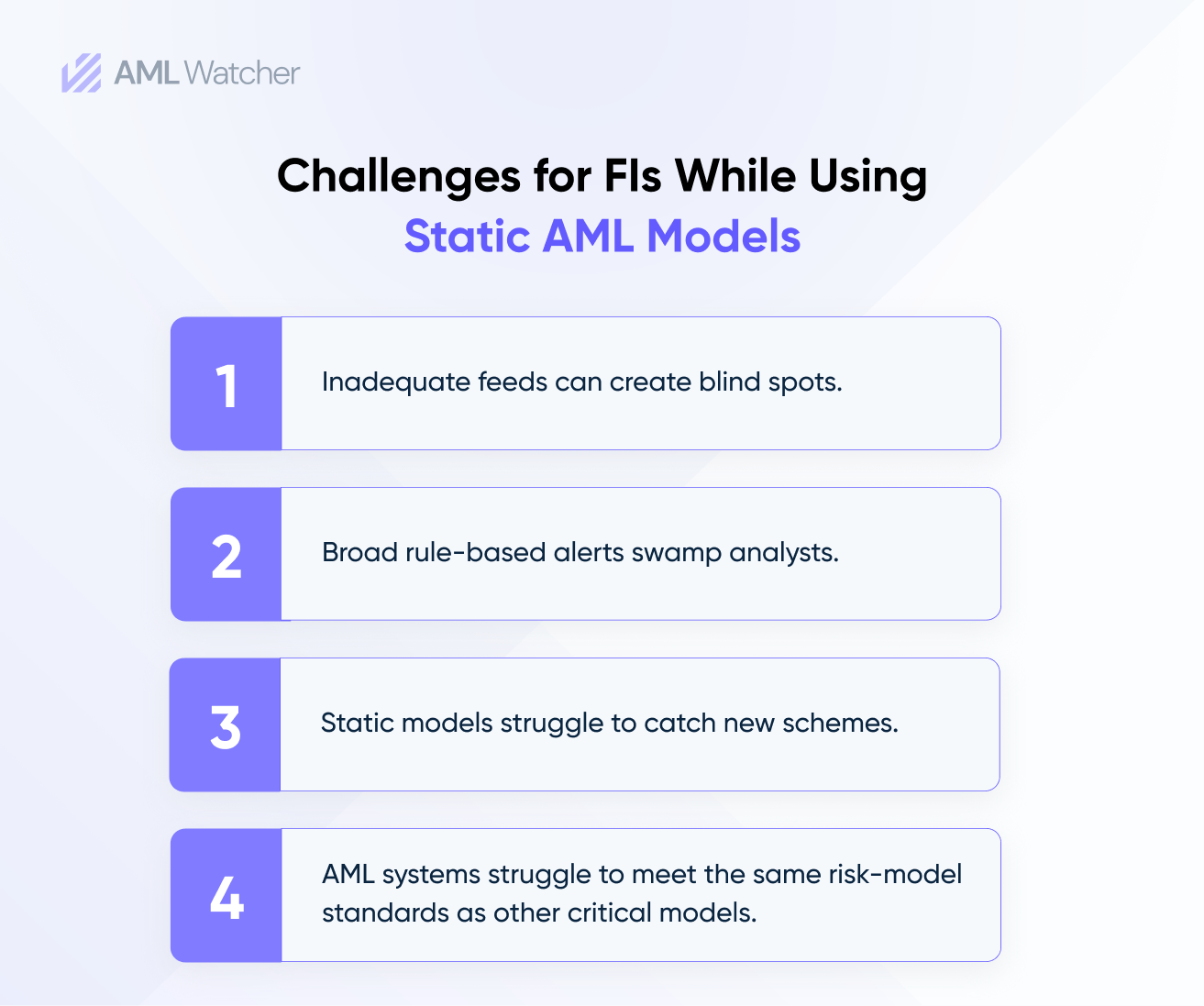 Challenges for FIs While Using Static AML Models