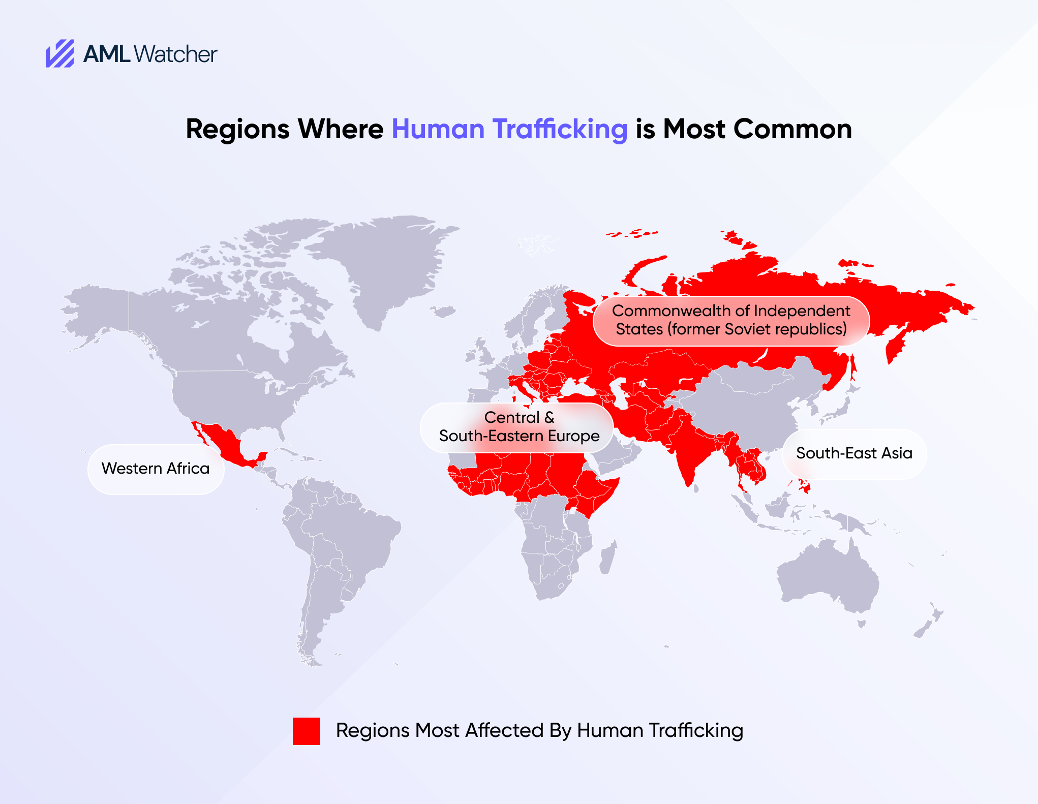 Regions Where Human Trafficking Is Most Common